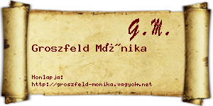 Groszfeld Mónika névjegykártya